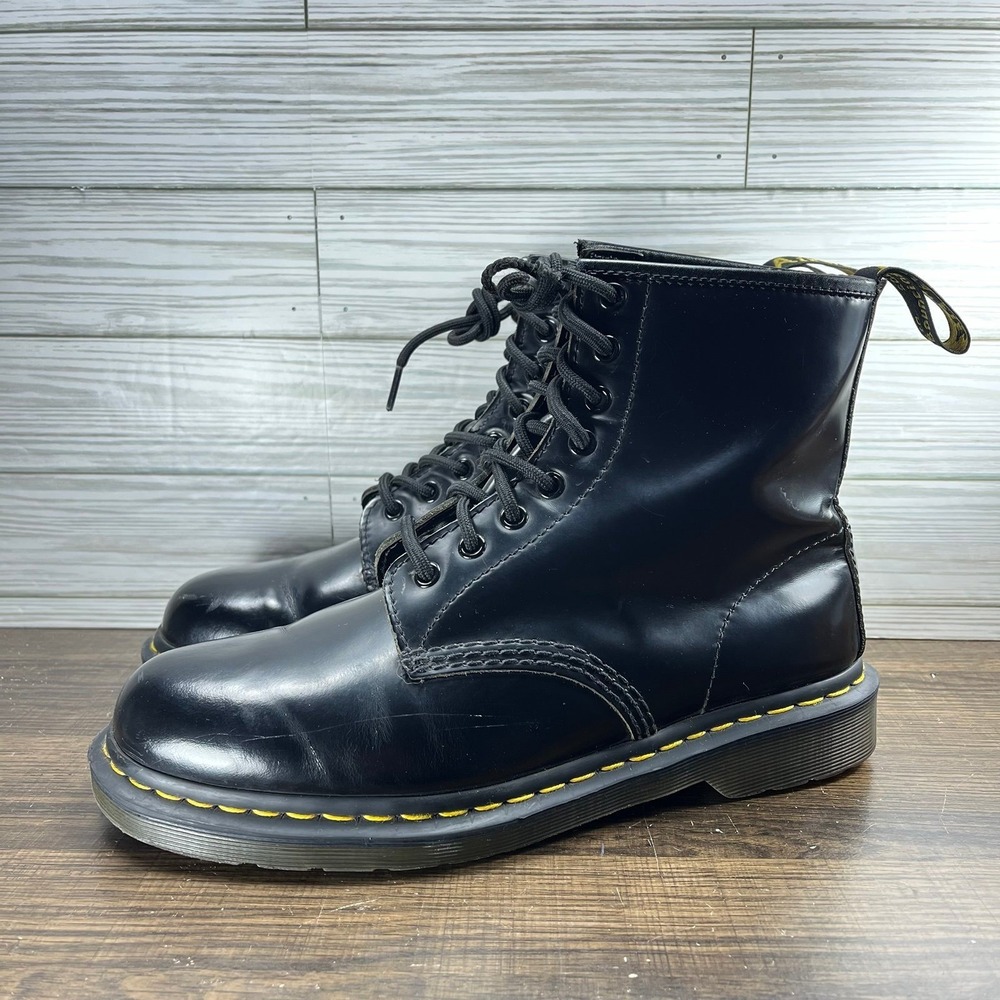 Dr. Martens 1460 8 Eye Black Boots - M 9 - W 10 - Picture 2 of 11